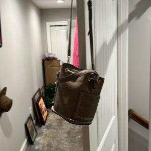 Tan shoulder strap pocketbook